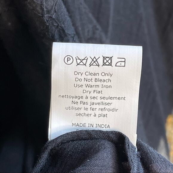 Anthropologie Fei Black Gold Beaded Open Cardigan Duster - Picture 8 of 13